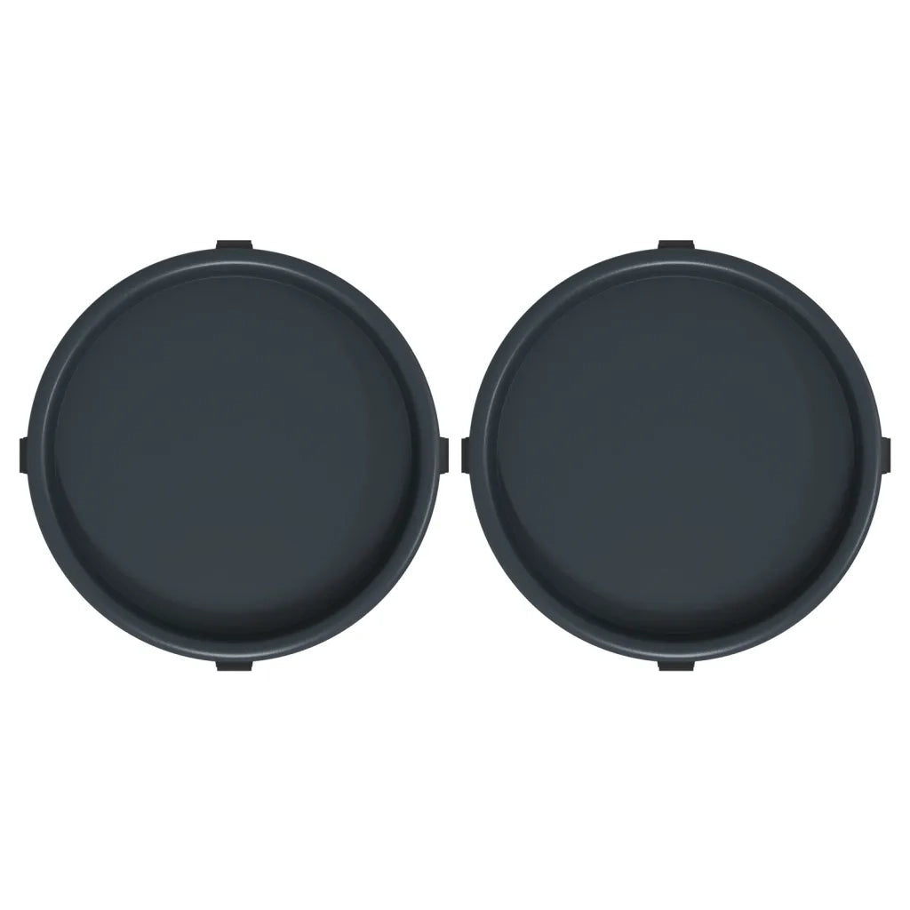 Carrelli per Piante con Ruote 2 pz Grigi Diametro 34 cm 35 kg 154609