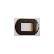 Trade Shop - Placca Placche Placchette Compatibili Living International Light Bombate Bticino - Nero -3 Fori     -