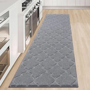 Mat keuken, 50 x 200 cm, liscio, antiscivolo, lavabile, per cucina, soggiorno, salotto, grigio.