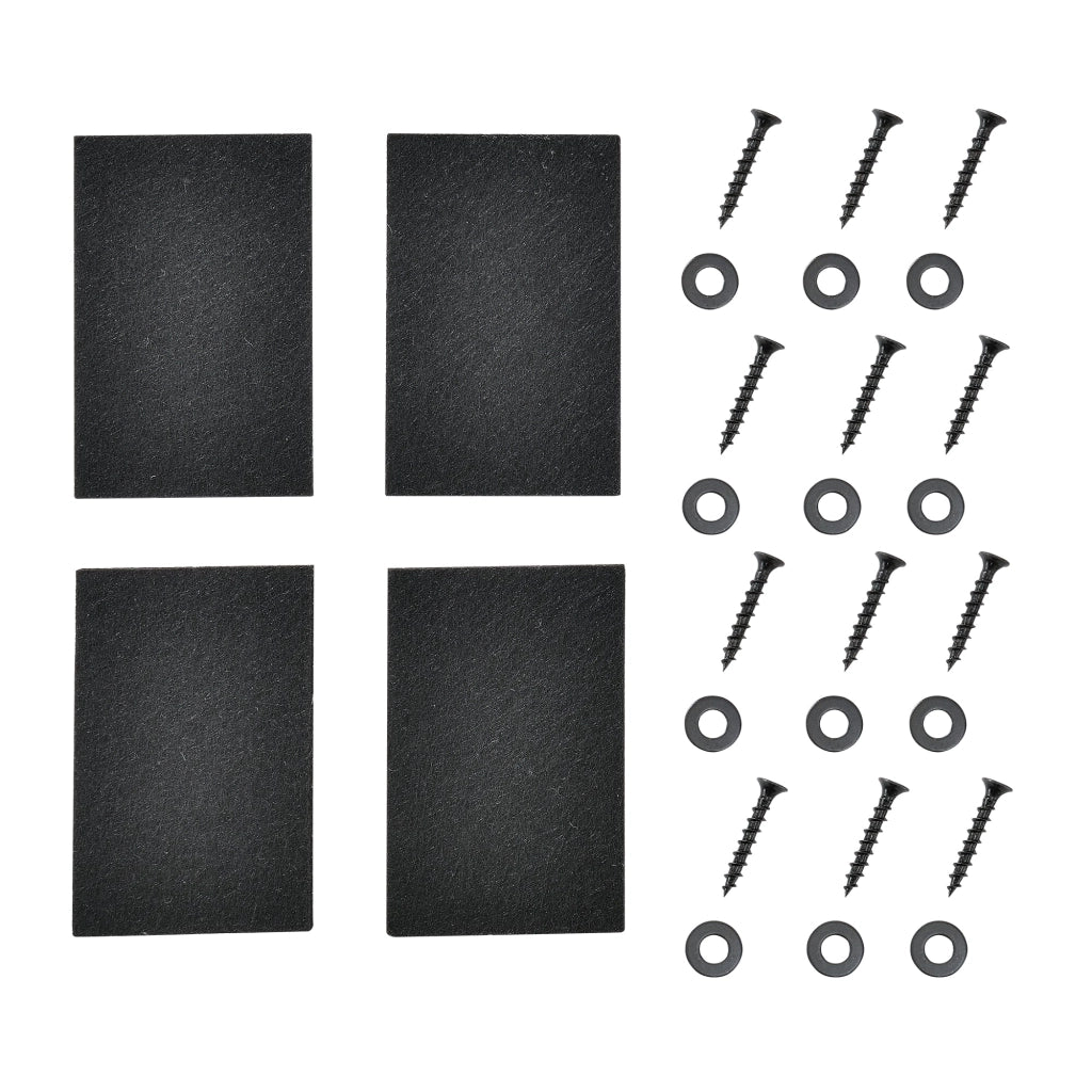 Set di 2 gambe rettangolari per tavolo in metallo 30 x 43 cm nere 03_0003660
