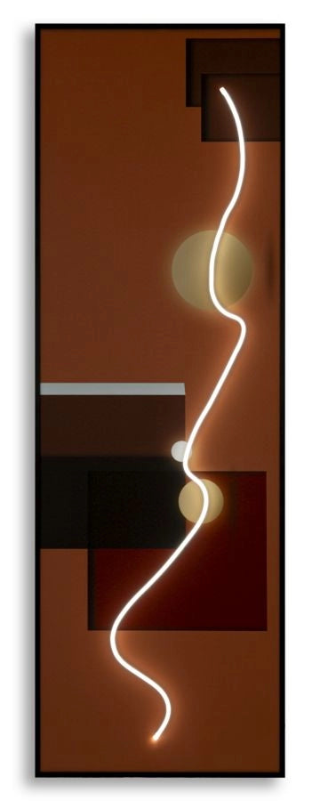 Stampa con LED su Tela Abstract 150x3,5x50 cm in Tela e Plastica e MDF Multicolor