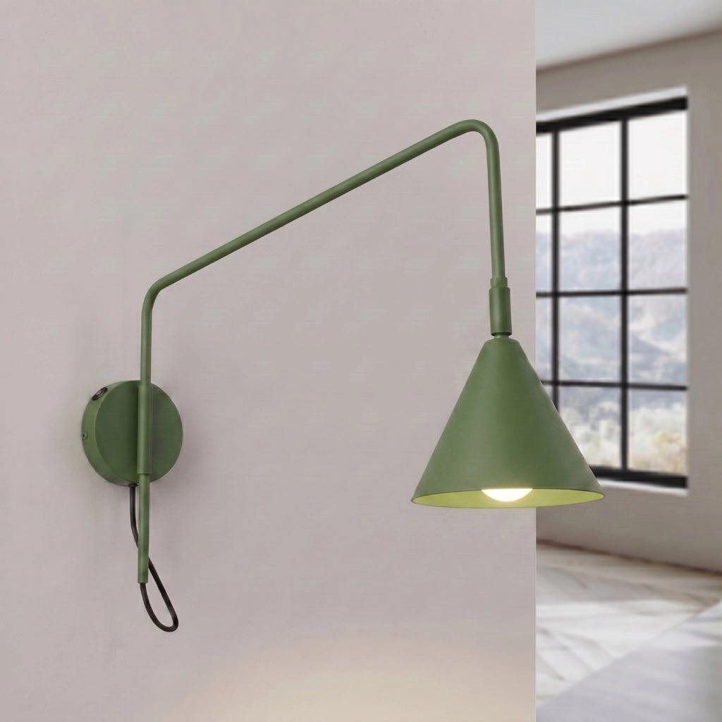 Applique NOX 1 verde oliva con interruttore