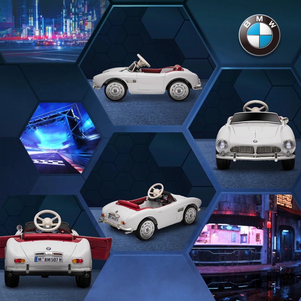 Macchina Elettrica per Bambini 12V con Licenza BMW 507 Bianca