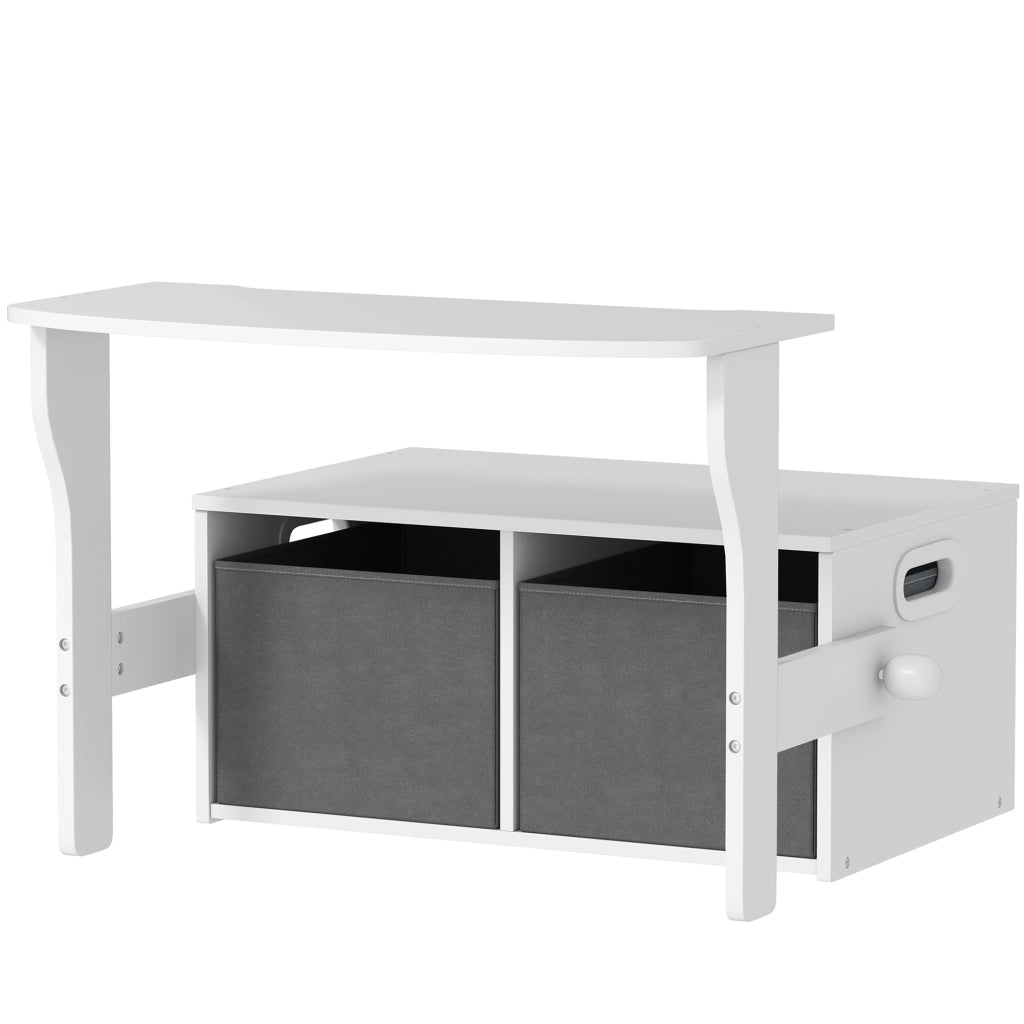 Set tavolo e sedie bambini con contenitore portagiochi ¨C Xylo ¨C 67,5x46,5x56,7 cm bianco