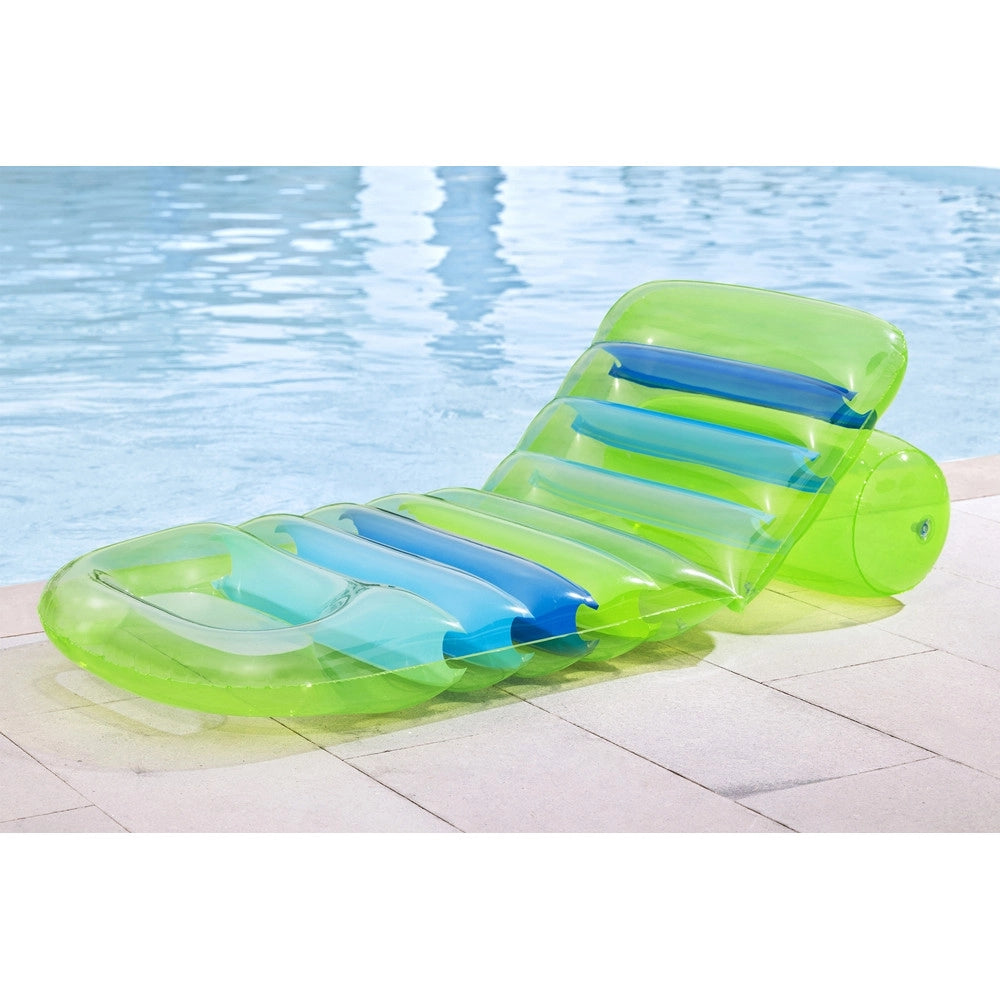 Trade Shop - Lettino Materassino Galleggiante Gonfiabile Regolabile Lounge 193x80cm Piscina Mare 43962 -