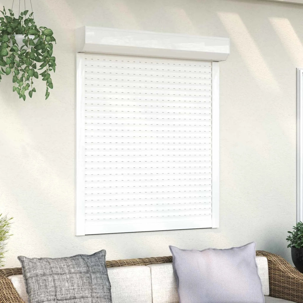 Persiana a rullo Bianco 100 x 130 cm Alluminio e poliuretano CFW2676045