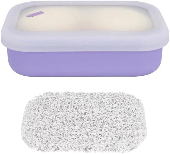 Contenitore di sapone portatile - Impermeabile - Inerbriabile - Incluso asciugamano interno - Adatto per viaggi - Contenitore di sapone siliconico