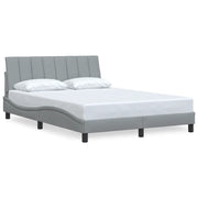 Letto matrimoniale | Letto per adulti | Giroletto senza Materasso Hanko Grigio Chiaro 140x190 cm Tessuto