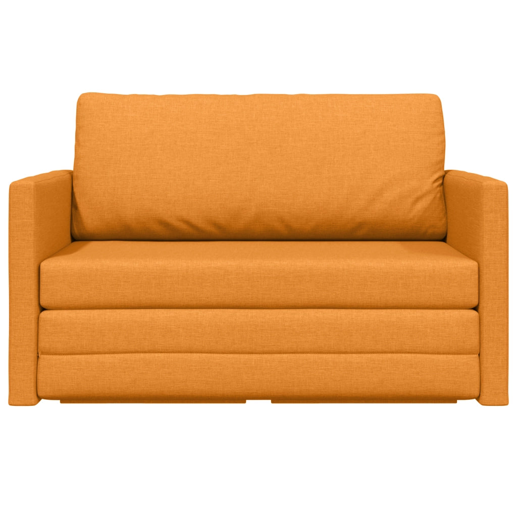 Divano letto a pavimento 2 in 1 Giallo Scuro 124x71x78 cm Tessuto