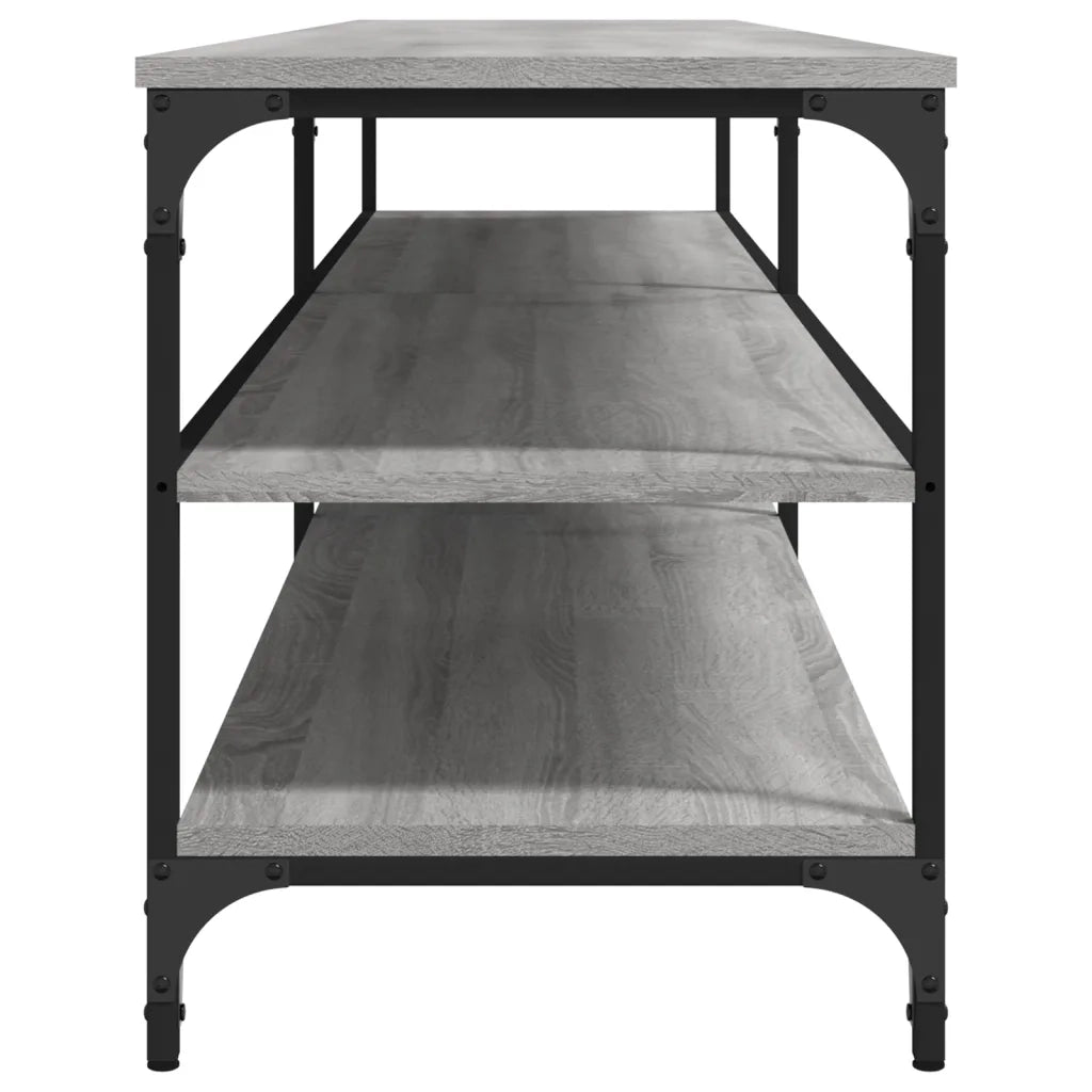 Mobile TV Grigio Sonoma 200x30x50cm Legno Multistrato e Metallo 826762