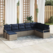 Set di divani con cuscino 8 pcs Grigio polyrattan 3346505