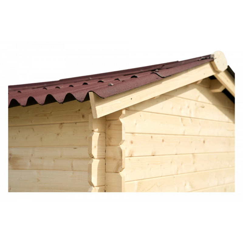 Casetta in legno da giardino con porta finestrata – 195x195 cm – tavole 20 mm, tetto bitumato e struttura angolare – AL2020.02N Foresta