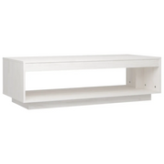 Tavolino da salotto | Tavolino da caff¨¨ | Tavolino da Soggiorno Bianco 110x50x33,5 cm in Legno di Pino