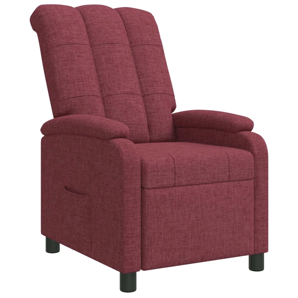 Divano Sedia-Poltrona reclinabile Rosso Vino Tessuto 427792