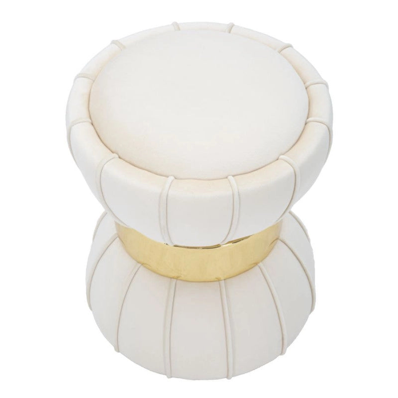 Sgabello Flower Cm Crema cm ø 40x44