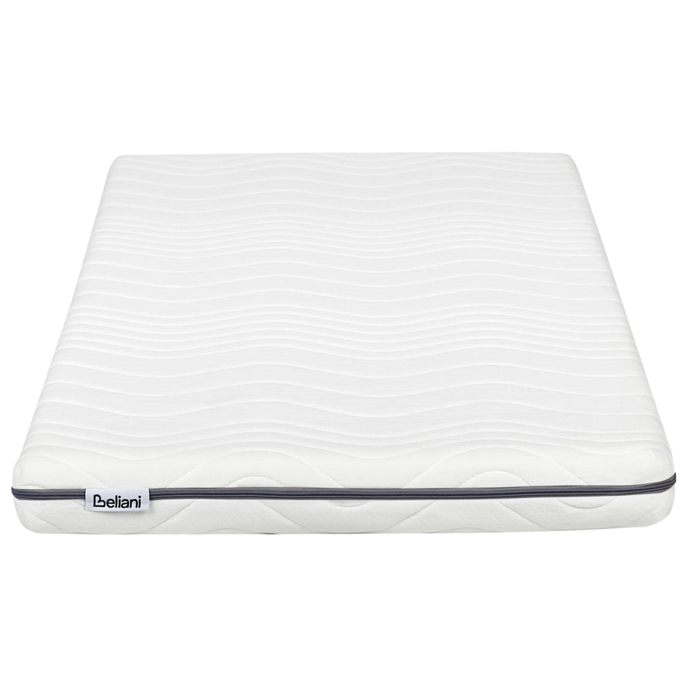 Materasso in Schiuma Viscoelastica Durezza Media Grigio e Bianco 90 x 200 cm Fodera con cerniera