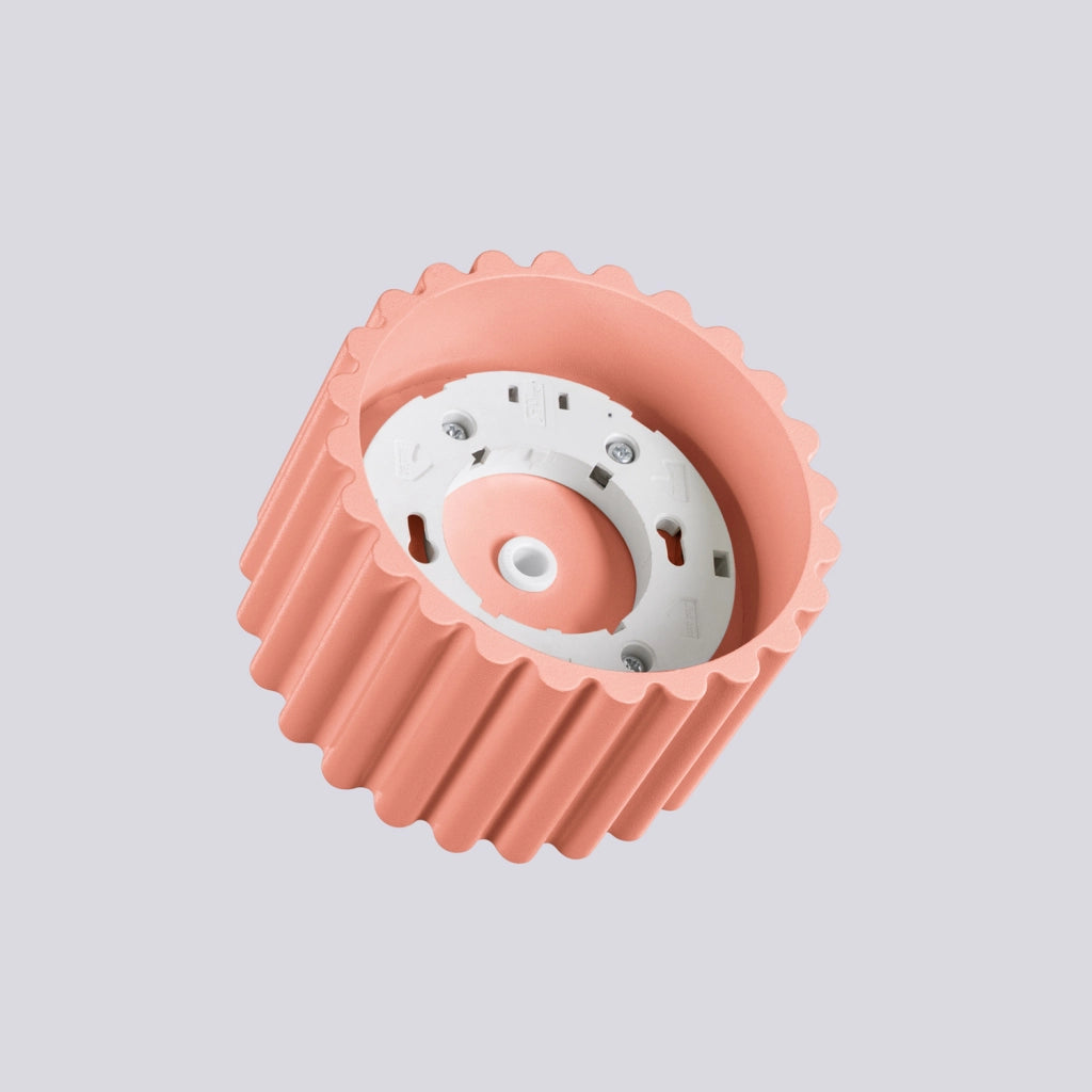 Faretto soffitto moderno rigato tondo pesca 6cm GX53 10W VISTAO