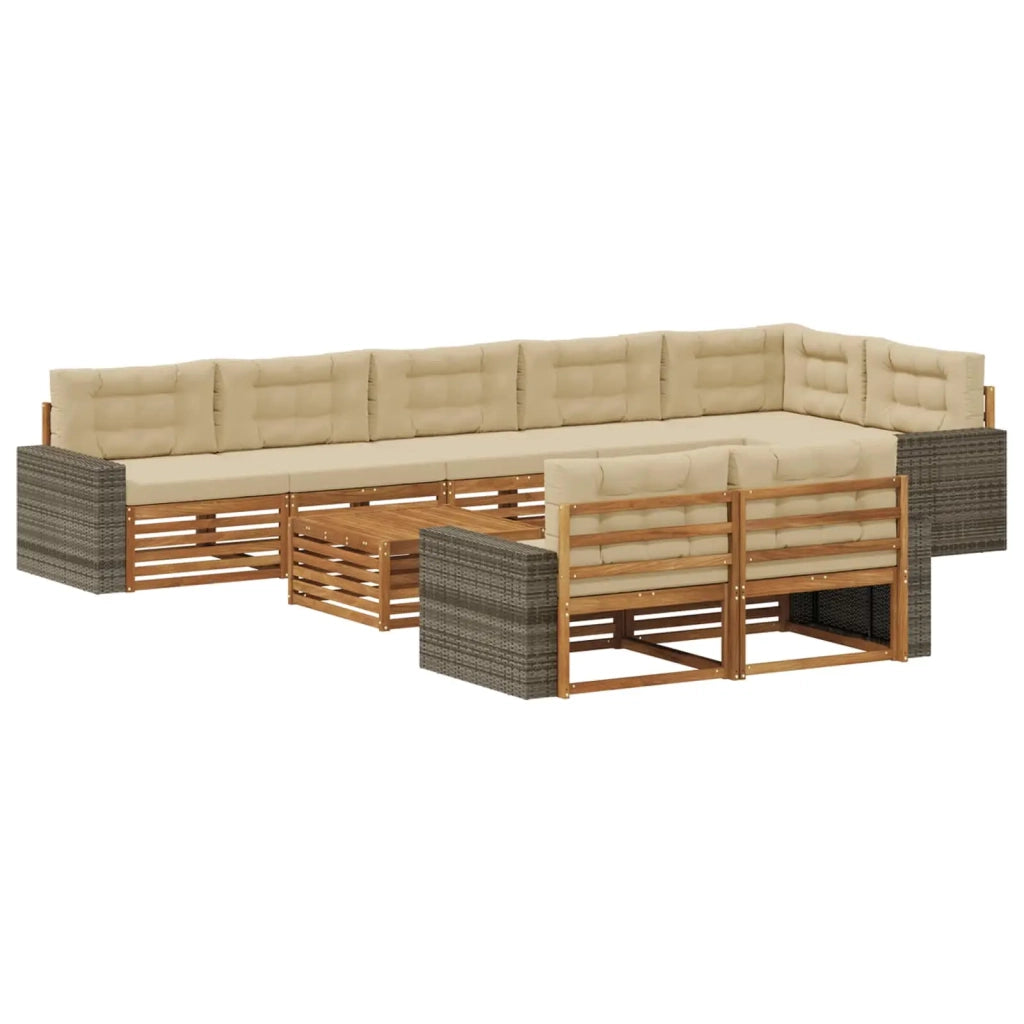 Set di divani da esterno 9 pz 3383551