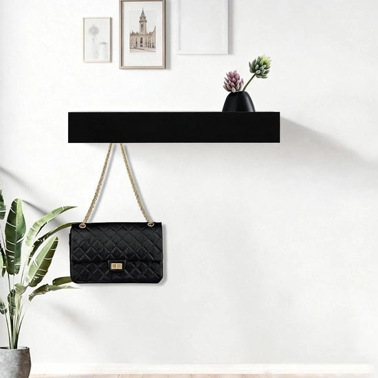 Capocapotto in legno con 5 ganci nascosti - 43,5 × 8 × 7,7 cm - Robusto/Iron/Hout - 5 Ganci Nascosti - 43,5 × 8 × 7,7 cm - Capocapotto con Hanger