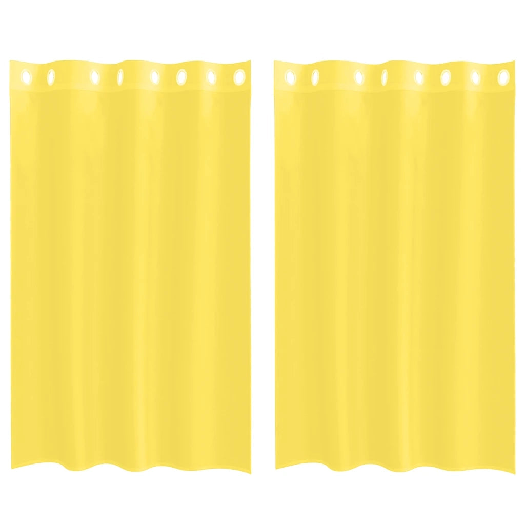 Tende in Voile con Occhielli 2 pz Giallo