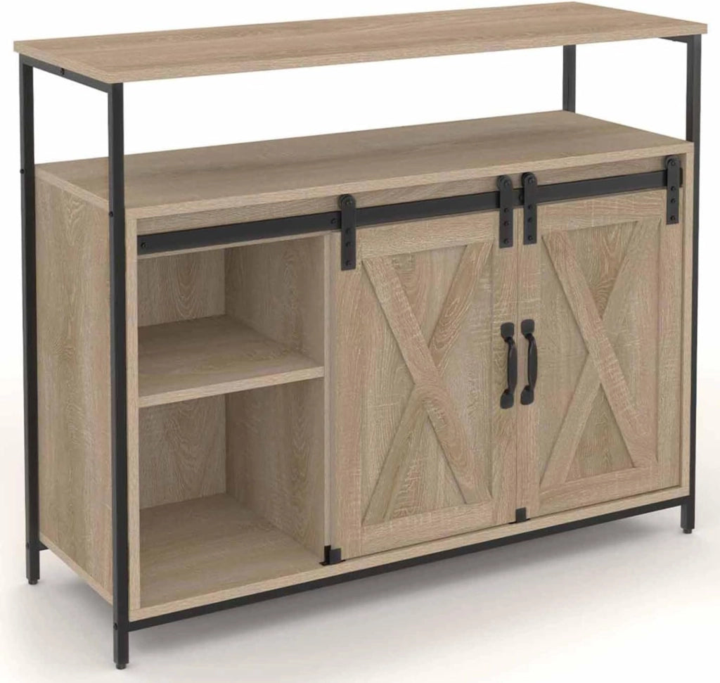 Credenza a 2 ante scorrevoli 100 cm QUEBEC design industriale
