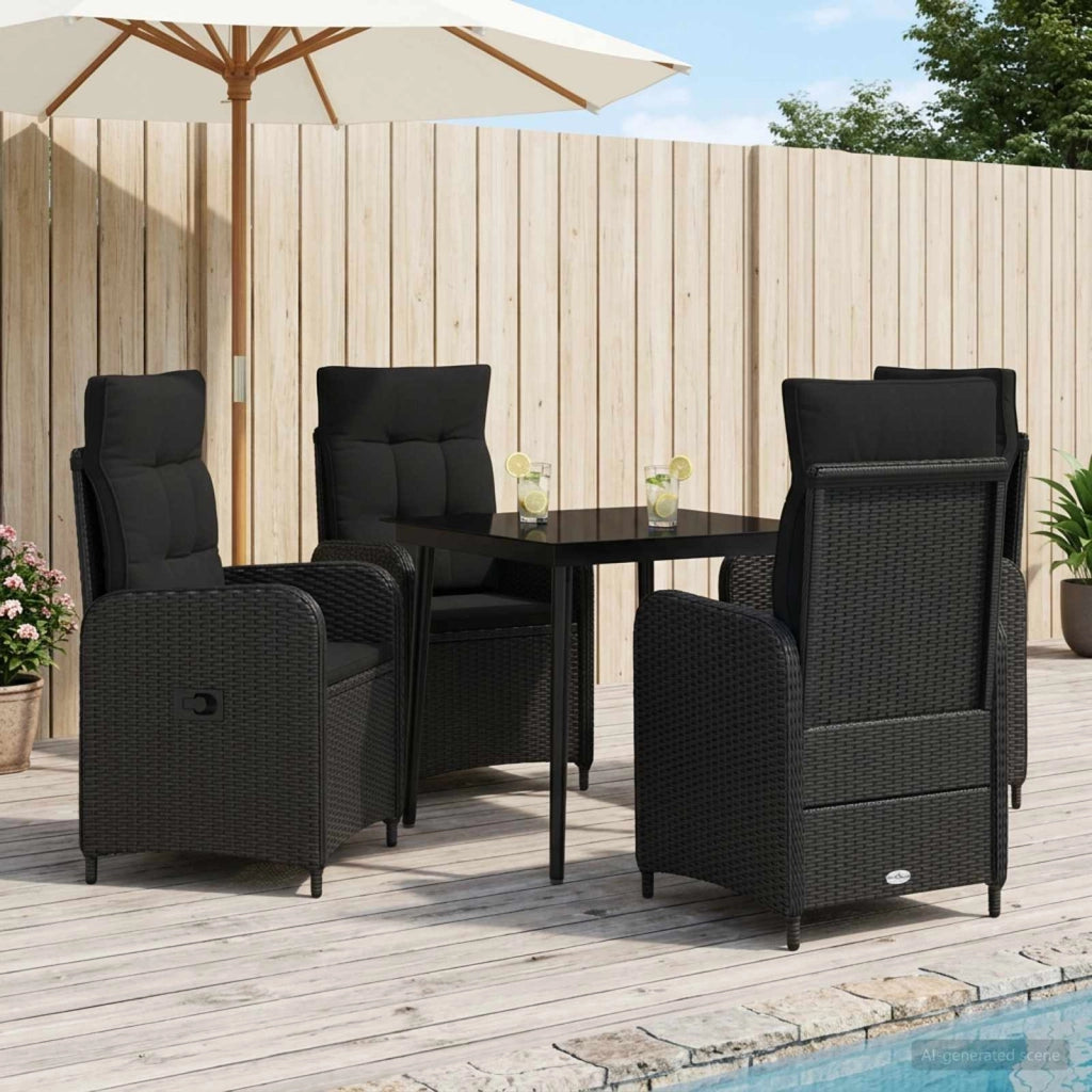 Set Tavolo da Salotto 5 pz Nero 3422449