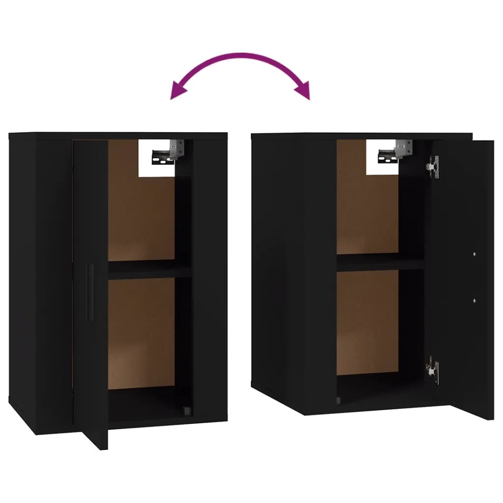 Mobili Porta TV a Parete 2 pz Nero 40x34,5x60 cm 816659