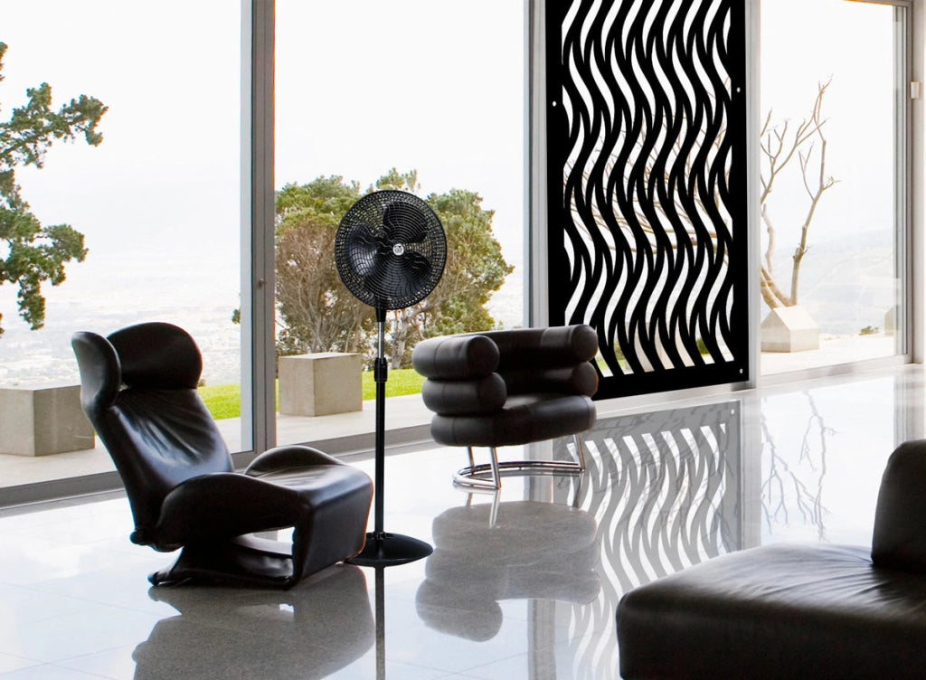 VERTICALWAVES - Pannello in PVC traforato - Parasole Misura: 50x150 cm, Colore: nero