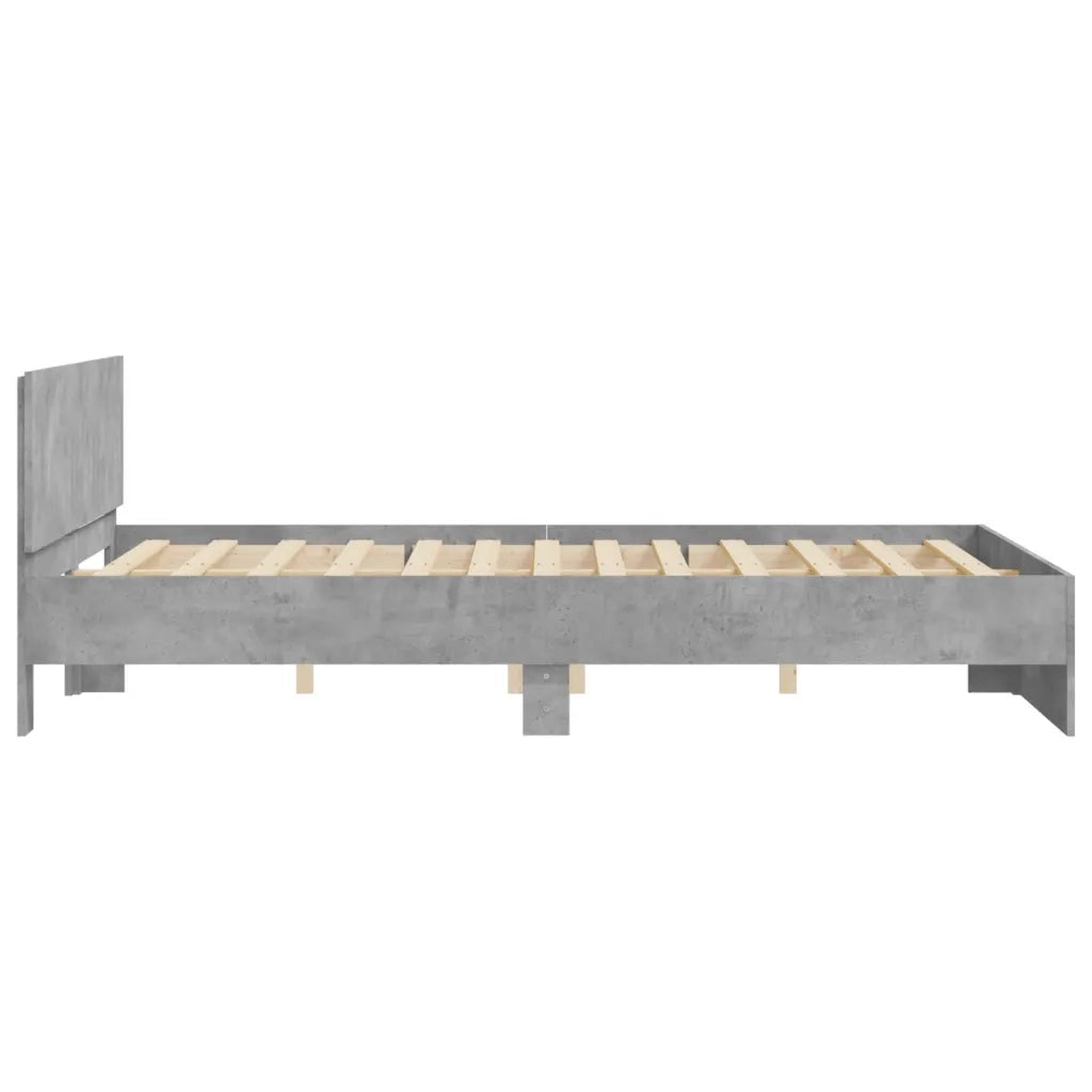 Giroletto con Testiera Grigio Cemento 140x190 cm 3207500