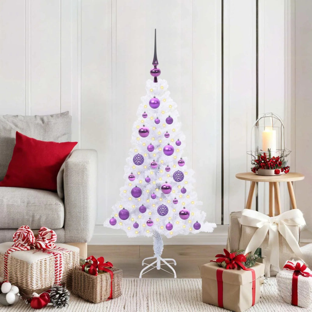 Albero di Natale artificiale Bianco 120 cm PVC e Acciaio 3426645