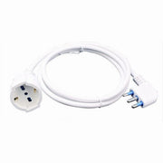 Trade Shop - Prolunga Lineare Cavo A 90° 10 Mt Spina 16a Presa Schuko Universale Bianca 83290 -