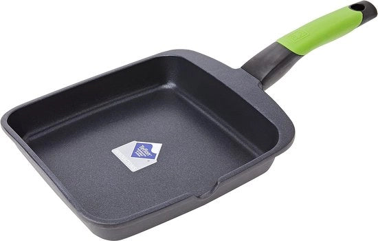 Padella a griglia con righe, 22 cm, alluminio fuso con rivestimento Teflon Classico antiaderente