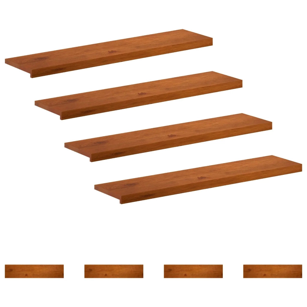 Gradini per Scale 8 pz 110 x 25 x 2 cm Marrone 3449373