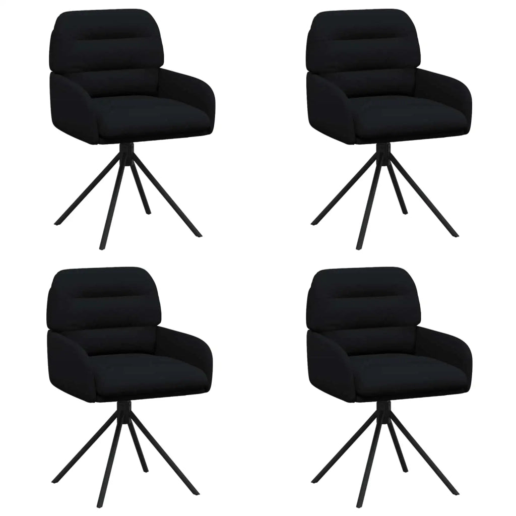 Sedie da pranzo girevoli 4 pcs Similpelle Nero 3428257