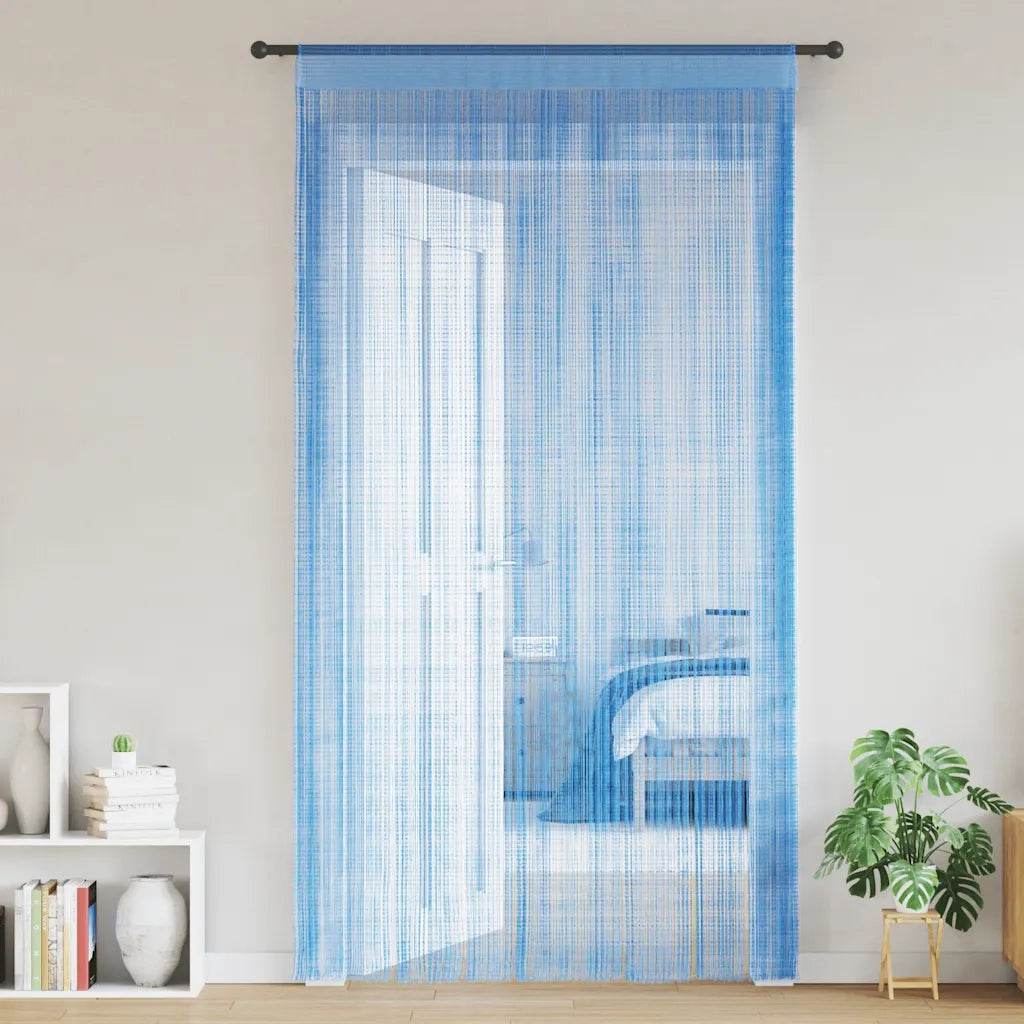 Tende a Filo 2 pz Azzurro 100x250 cm 4102045