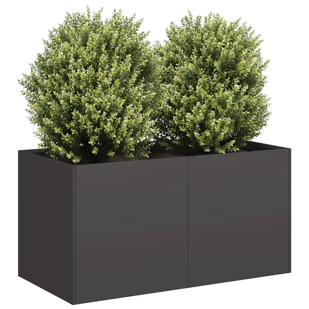 vidaXL Fioriera Nera 80x40x40 cm in Acciaio Laminato a Freddo