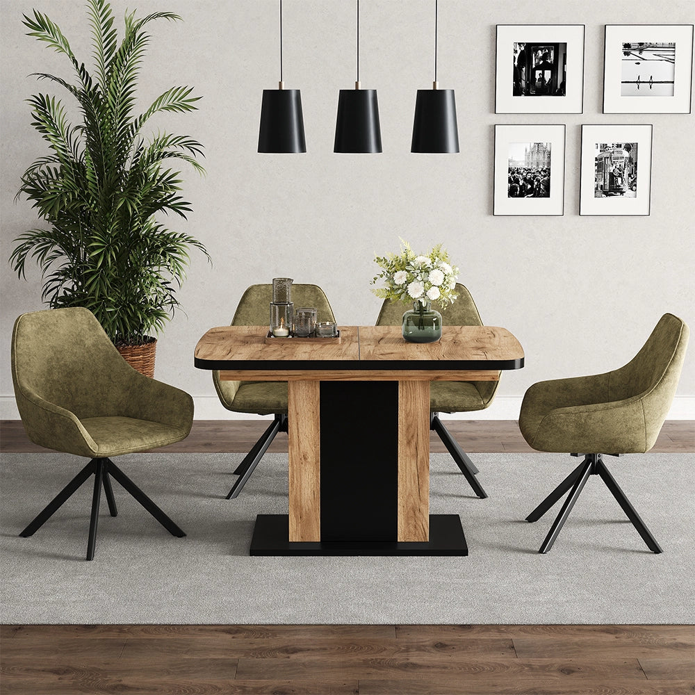 Vicco tavolo da pranzo allungabile Quercia dorata 120 x 80 cm
