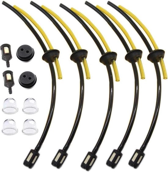 Set di filtri per benzina universale e tubo per boscaioli e graffette - accessori multitool 4 in 1