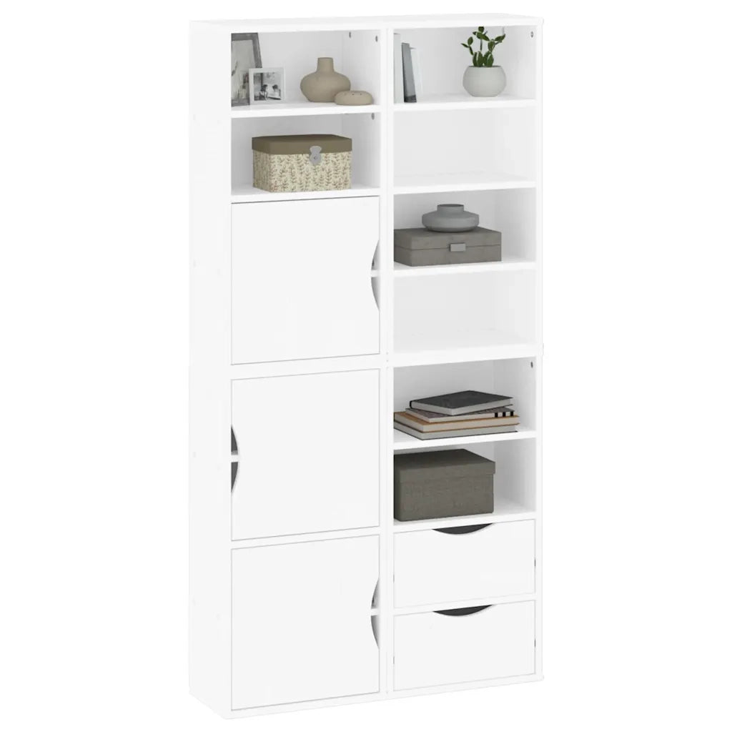 Armadietti Laterali 4 pz ODDA Bianco 40x24x79 cm Legno di Pino 3365353