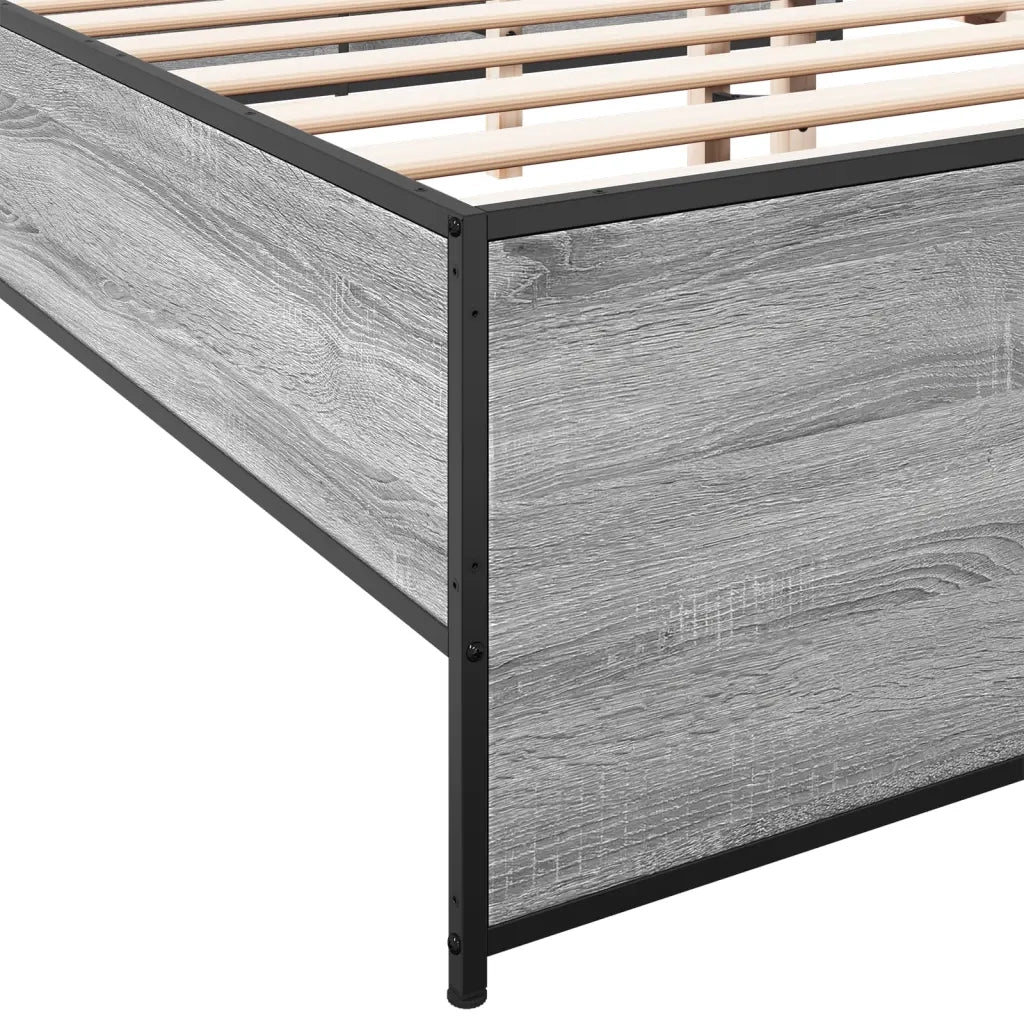 Giroletto Grigio Sonoma 120x200 cm in Legno Multistrato Metallo 3279895