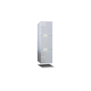 Colonna da bagno sospesa, collezione OWL, colori bianco opaco e bianco lucido, ideale per un bagno di design.