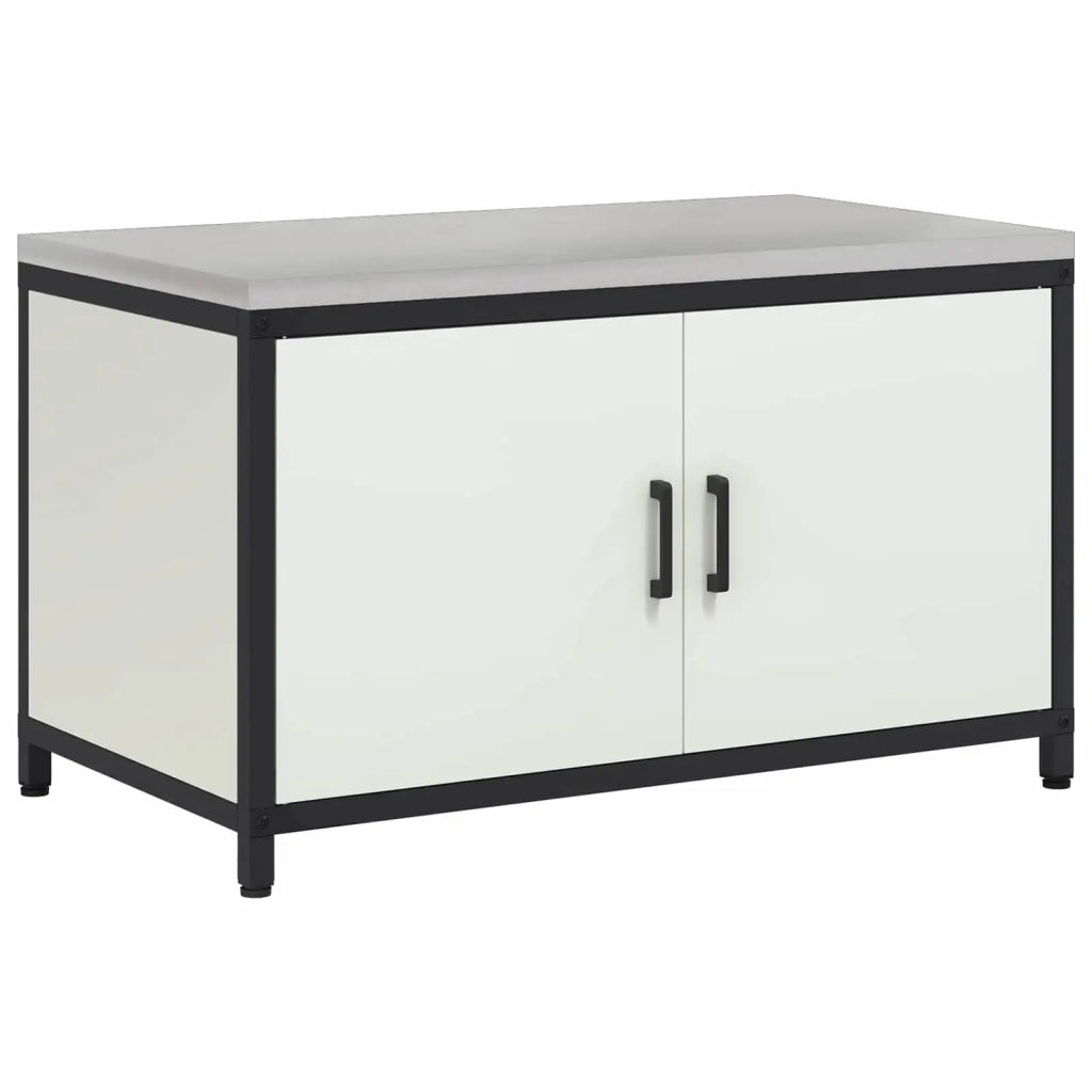 Stoccaggio in cucina con porta Bianco 90 x 50 x 53 cm Acciaio 874997