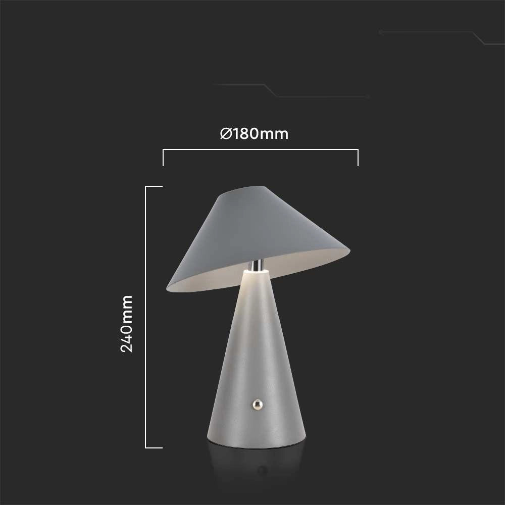 Lampada tavolo LED 3W 200lm USB-C batteria dimmer