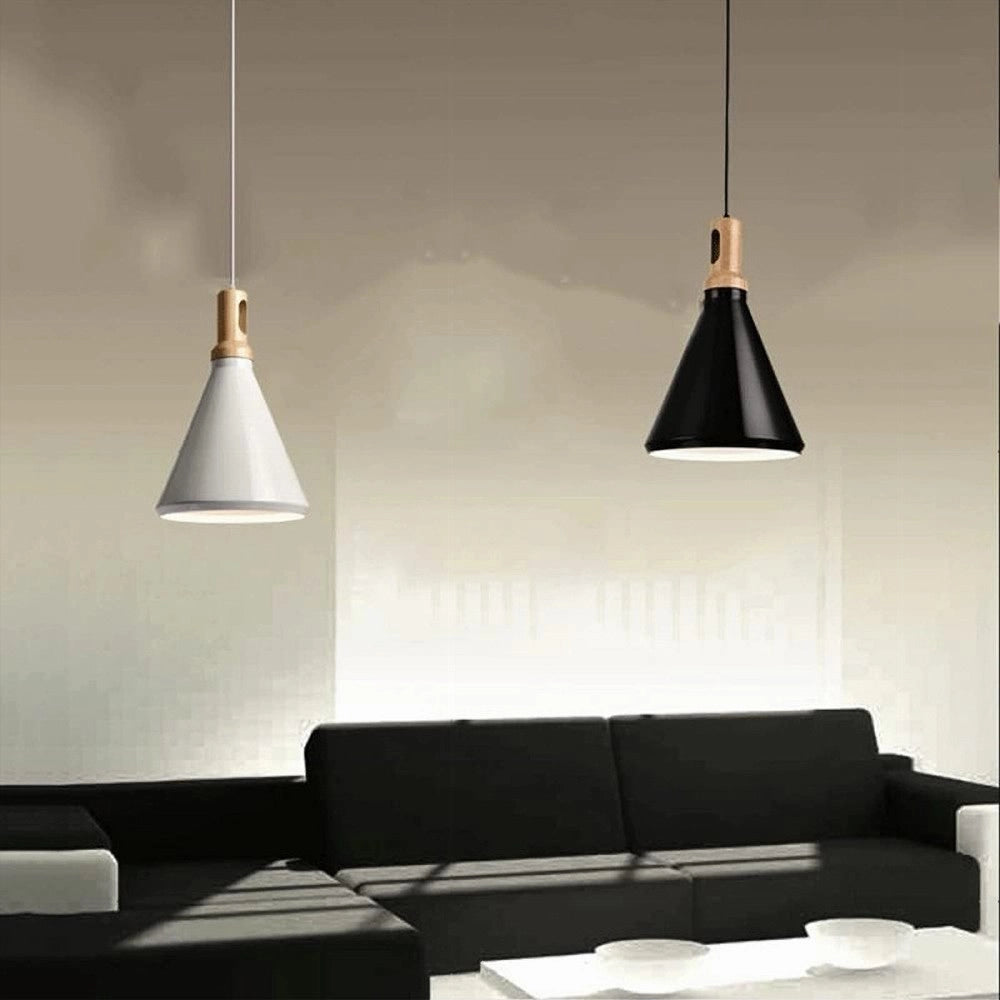 Trade Shop - Lampadario A Sospensione Stile Industriale In Metallo Pendente A Cono E27 A94 -