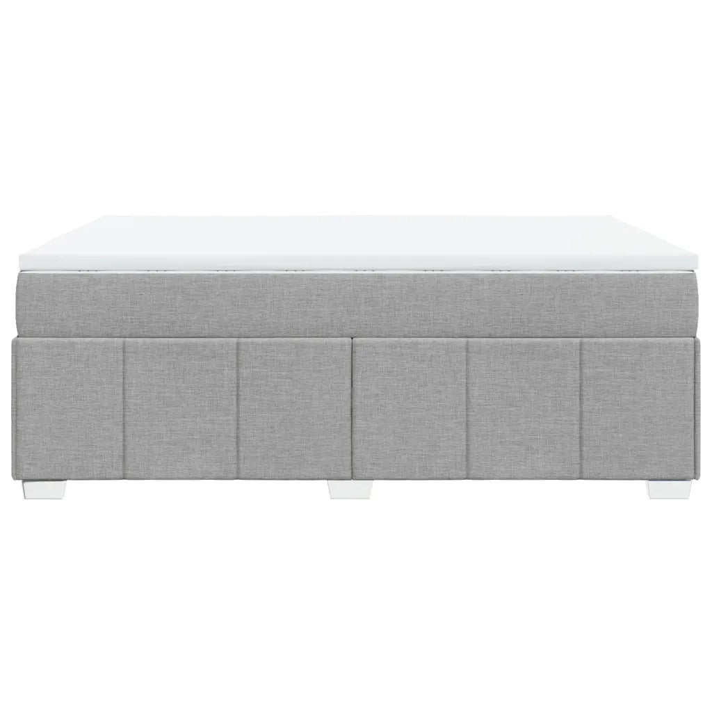 Giroletto a Molle con Materasso Grigio Chiaro 160x200cm Tessuto 3285484