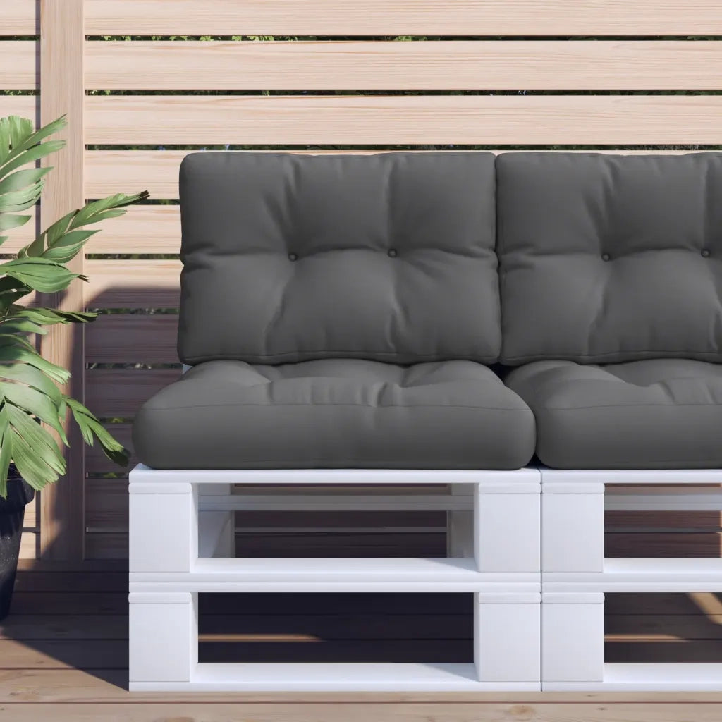 Cuscino per Pallet Antracite 50x40x12 cm in Tessuto 314423