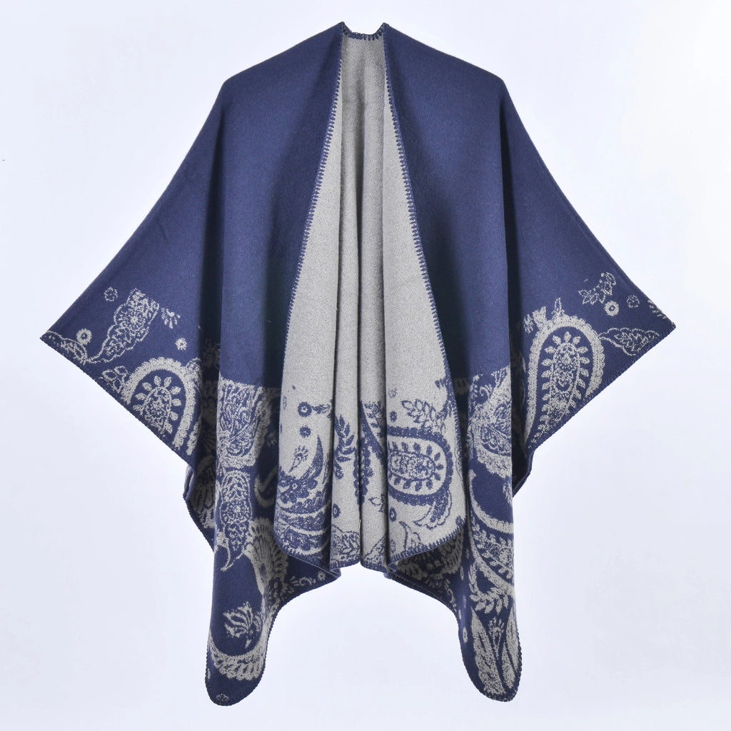 Nuova sciarpa da donna con motivo paisley retr¨°, spessa e calda, scialle grande