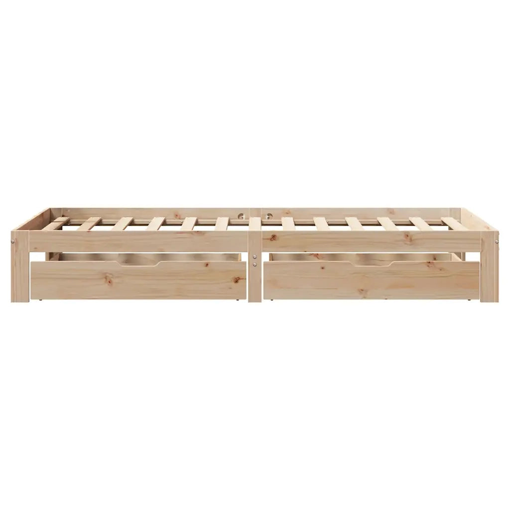 Giroletto con Cassetti 75x190 cm in Legno Massello di Pino 3301932