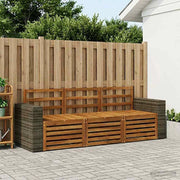 Set divani 3 pz Legno di Acacia Massello 3383975
