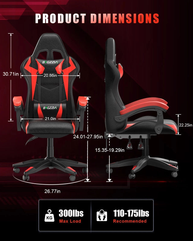 Sedia da gaming,  Sedia da gaming professionale con tecnologia LED RGB integrata, con poggiatesta, supporto lombare e braccioli